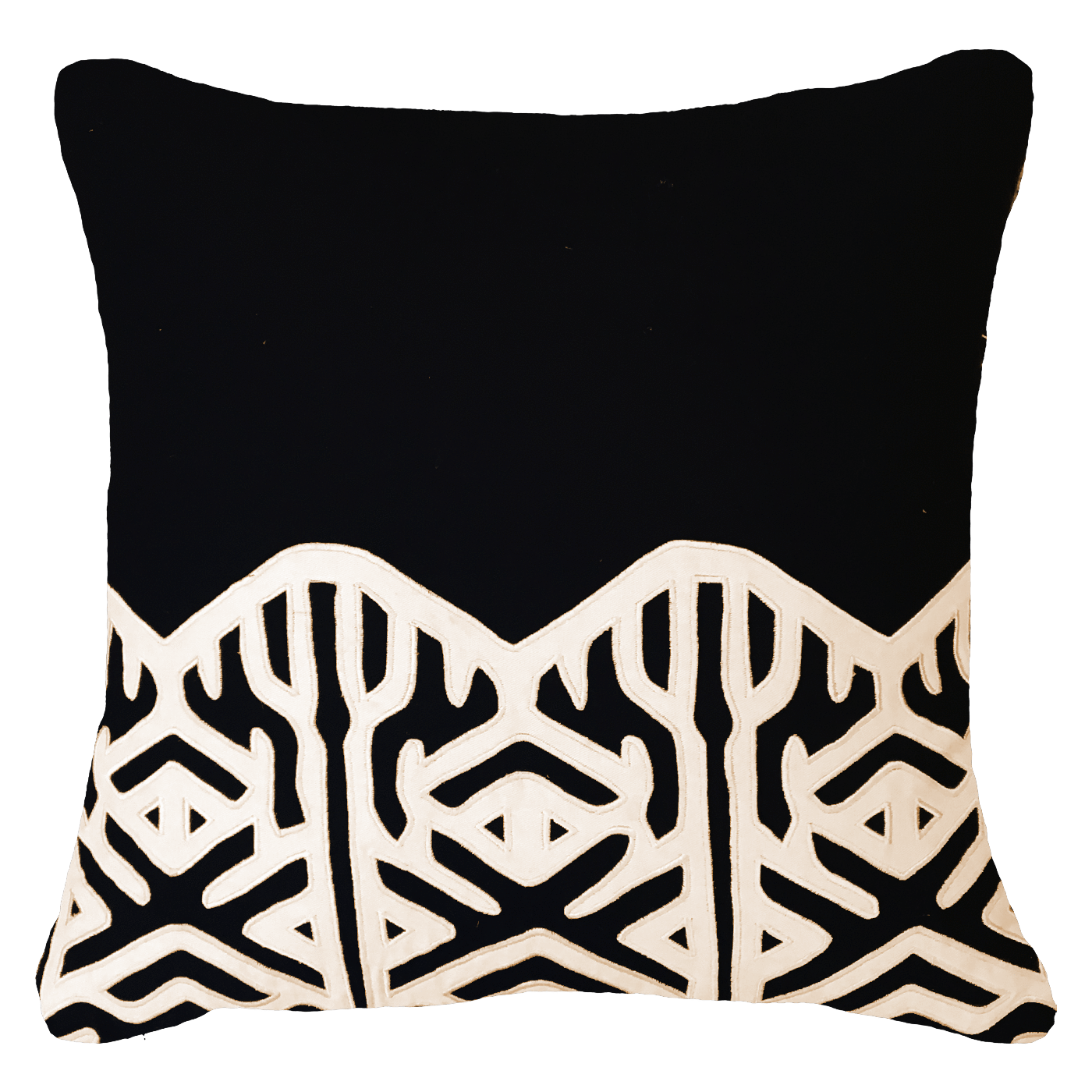 Arrow Applique Edge Lounge Cushion 55 x 55 cm-abc