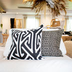 Arrow Head Screen Black Lounge Cushion 55 x 55cm-abc