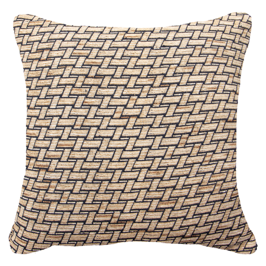 Weave Bamboo Black Lounge Cushion 55x55cm-abc