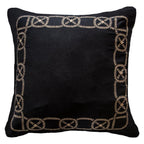 Boat Knot Black Lounge Cushion 55 x 55cm-abc