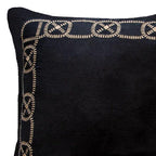 Boat Knot Black Lounge Cushion 55 x 55cm-abc
