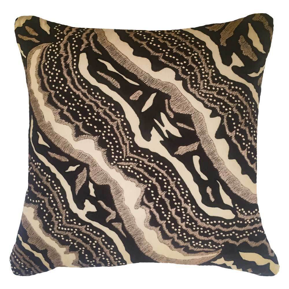 Brahmin Moth Black Lounge Cushion-abc