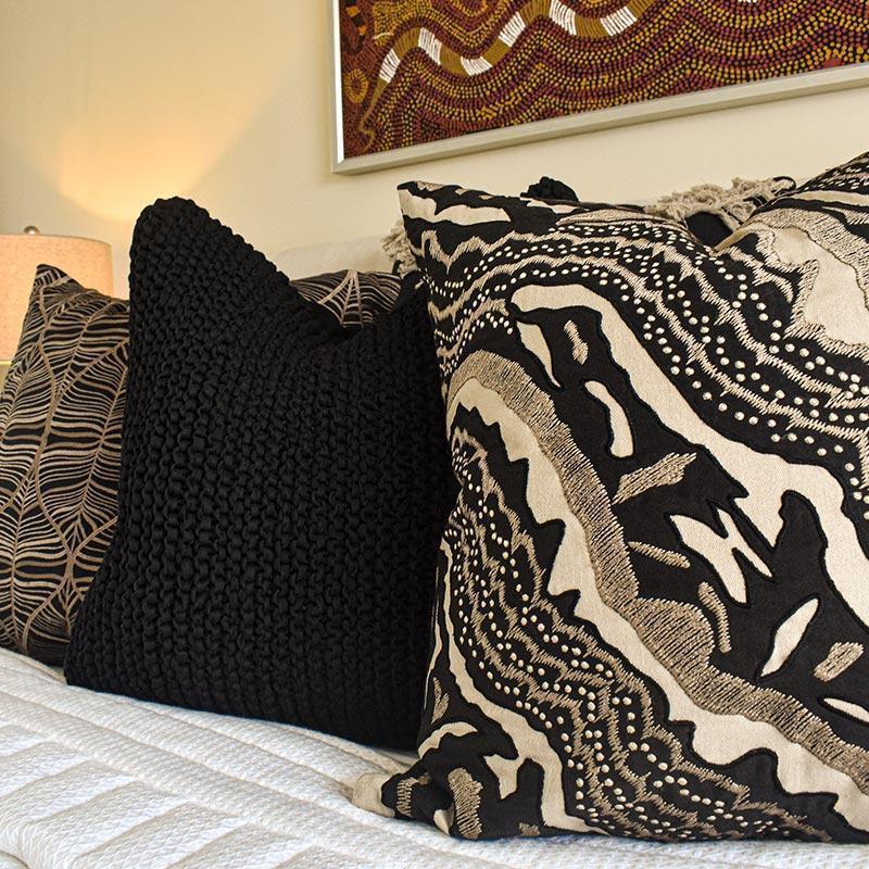 Brahmin Moth Black Lounge Cushion-abc