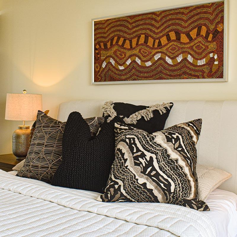 Brahmin Moth Black Lounge Cushion-abc