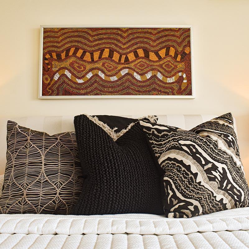 Brahmin Moth Black Lounge Cushion-abc