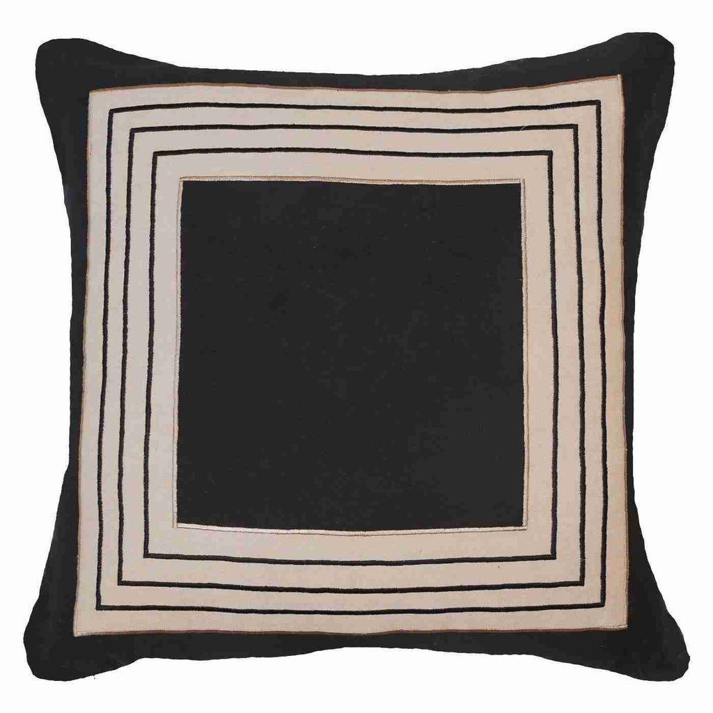 Braid Inner Panel Black Lounge Cushion 55 x 55 cm-abc