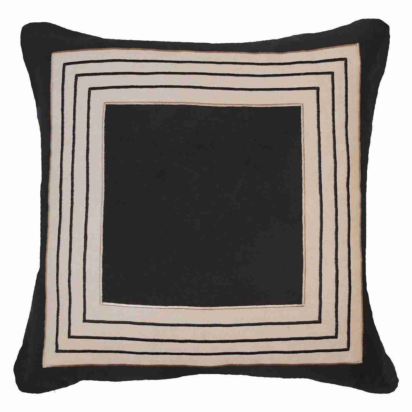 Braid Inner Panel Black Lounge Cushion 55 x 55 cm-abc