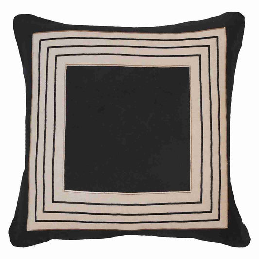 Braid Inner Panel Black Lounge Cushion 55 x 55 cm-abc