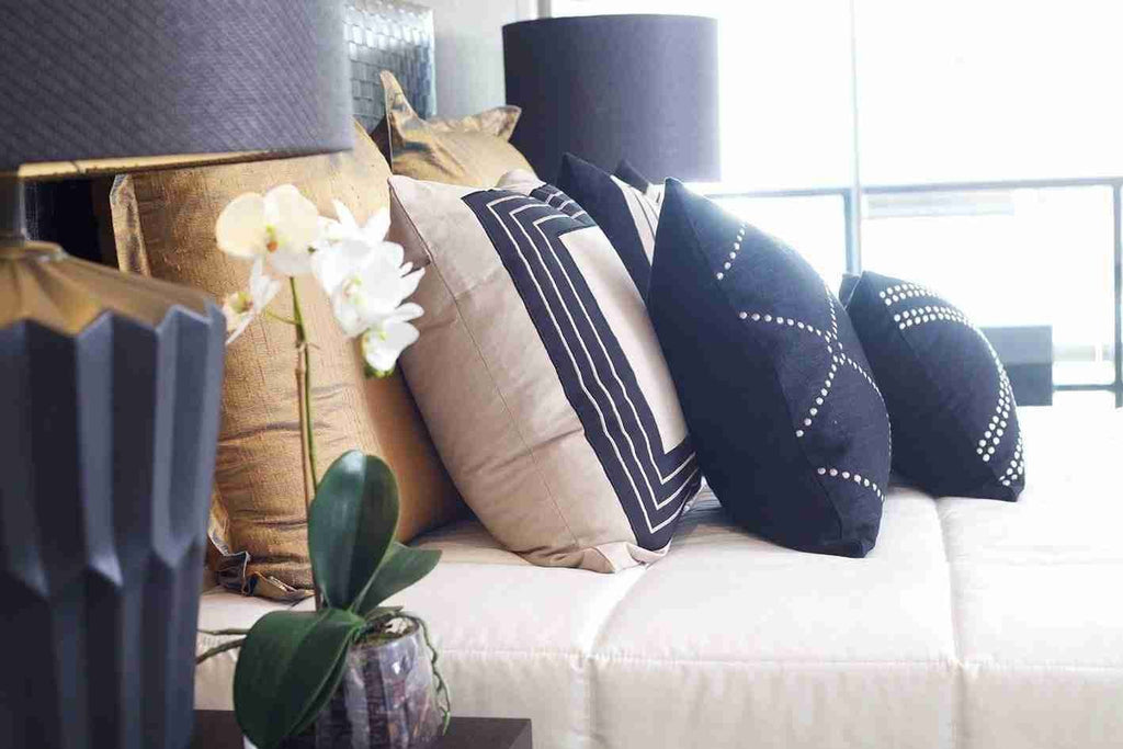 Braid Inner Panel Black Lounge Cushion 55 x 55 cm-abc