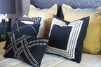 Braid Inner Panel Black Lounge Cushion 55 x 55 cm-abc