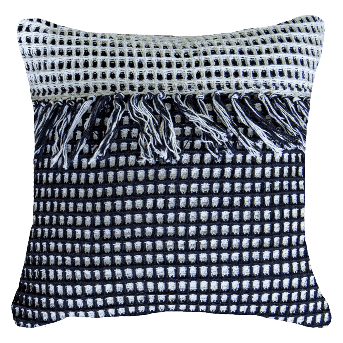 Check Black White Lounge Cushion 55 x 55 cm-abc