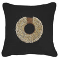 Shell Ring Coffee Black Lounge Cushion 55 x 55cm-abc