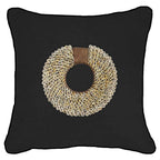 Shell Ring Coffee Black Lounge Cushion 55 x 55cm-abc