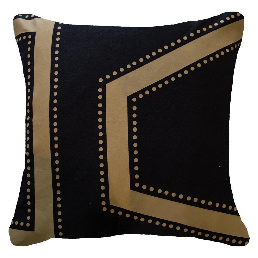 Dot Edge Black Lounge Cushion-abc