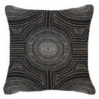 Dreamtime Aboriginal Dot Black Lounge Cushion 55 x 55 cm-abc