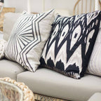 Fan Black Lounge Cushion 55 x 55 cm-abc