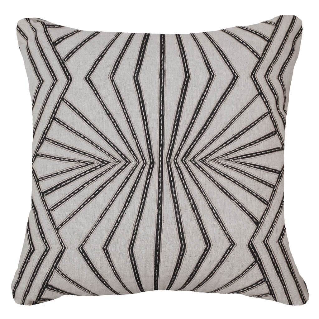 Fan Black Lounge Cushion 55 x 55 cm-abc