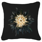 Feather Shell Black Juju Black Lounge Cushion 55 x 55cm-abc