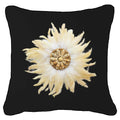 Feather Shell White Juju Black Lounge Cushion 55 x 55cm-abc