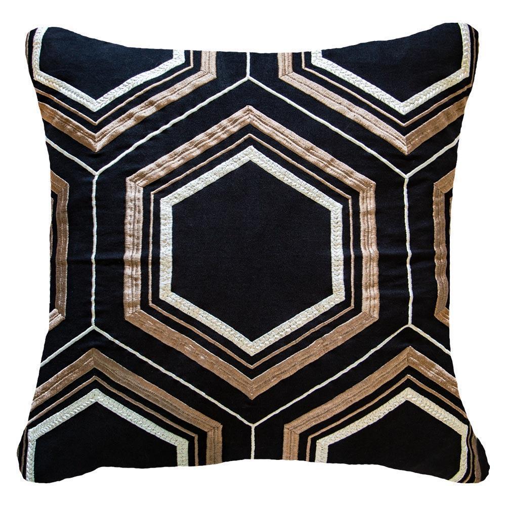 Arrow Hexagon Black Lounge Cushion-abc
