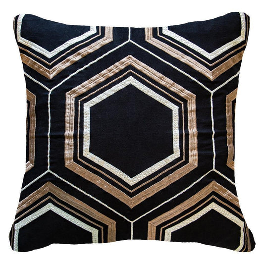 Arrow Hexagon Black Lounge Cushion-abc