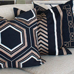 Arrow Hexagon Black Lounge Cushion-abc