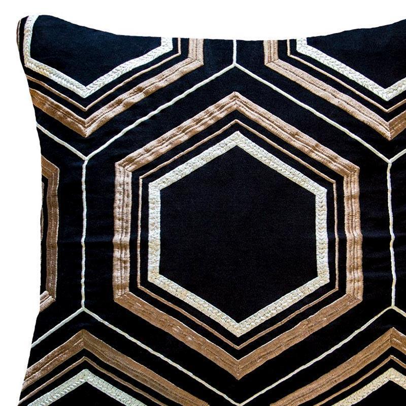 Arrow Hexagon Black Lounge Cushion-abc