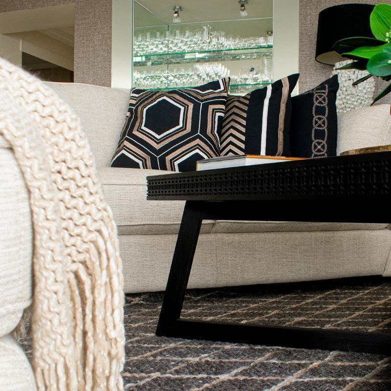 Arrow Hexagon Black Lounge Cushion-abc