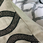 Hexagon Scroll Black Lounge Cushion 55 x 55cm-abc