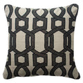 Hexagon Scroll Black Lounge Cushion 55 x 55cm-abc
