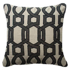 Hexagon Scroll Black Lounge Cushion 55 x 55cm-abc
