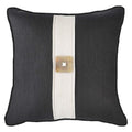 Horn Button Black Lounge Cushion 55x55cm-abc