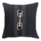 Horse Bit Black Lounge Cushion 55 x 55cm-abc