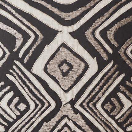 Ikat Zebra Black Lounge Cushion 55 x 55 cm-abc