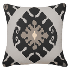 Inner Ikats Black Lounge Cushion 55x55cm-abc