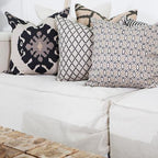 Inner Ikats Black Lounge Cushion 55x55cm-abc