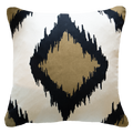 Inner Ikat Solitaire Black Lounge Cushion 55 x 55 cm-abc