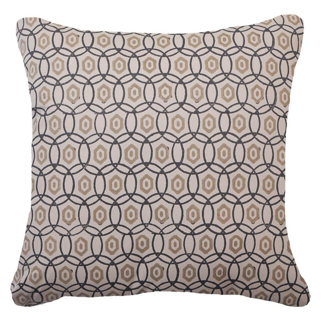 Interlaced Black Lounge Cushion 55x55cm-abc