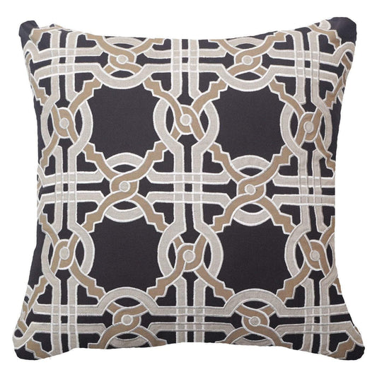 Intertwined Black Lounge Cushion 55x55cm-abc