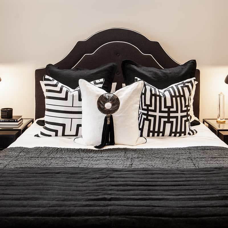 Jade Screen Black Lounge Cushion 55 x 55cm-abc