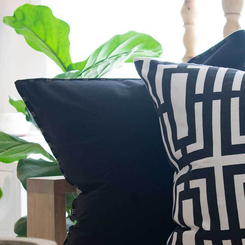 Jade Screen Black Lounge Cushion 55 x 55cm-abc