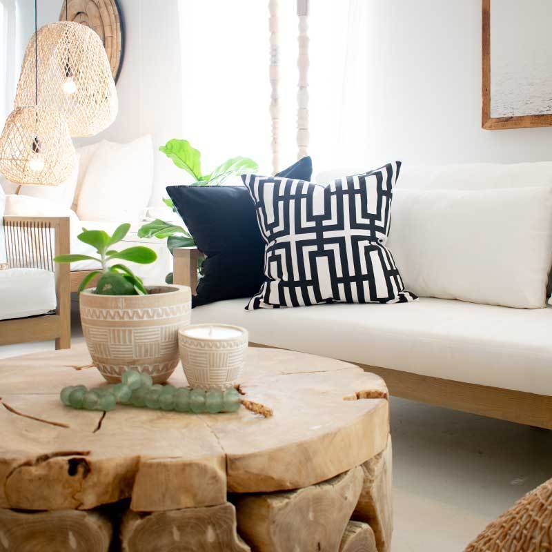 Jade Screen Black Lounge Cushion 55 x 55cm-abc