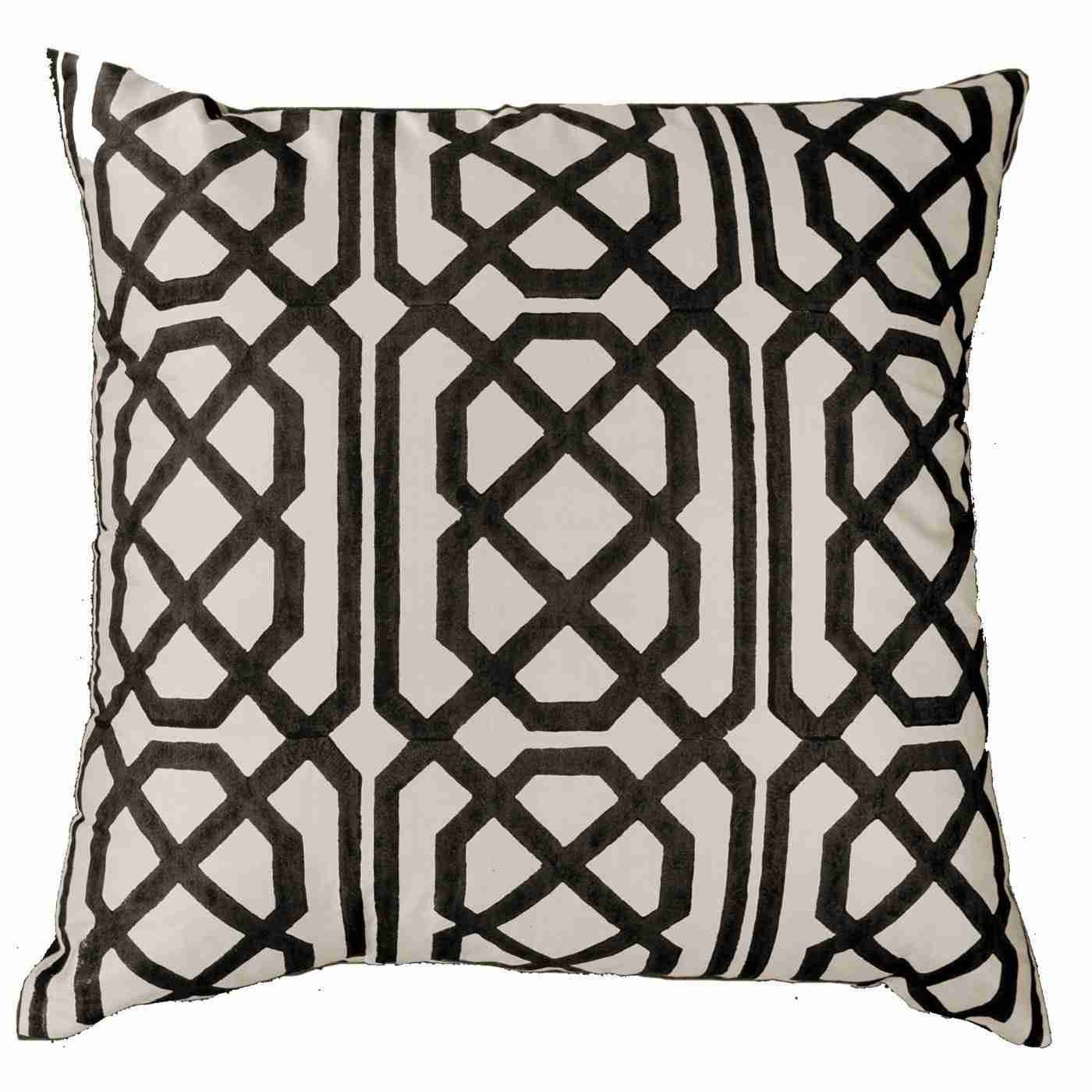 Jagger Print Black Lounge Cushion 55 x 55 cm-abc