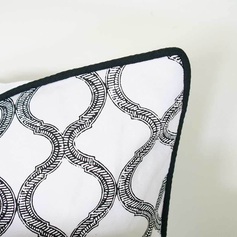Lace Screen Black Lounge Cushion 55 x 55cm-abc