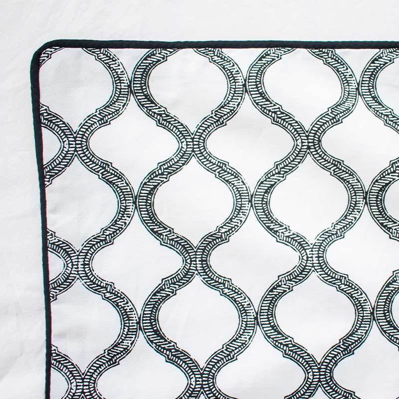 Lace Screen Black Lounge Cushion 55 x 55cm-abc