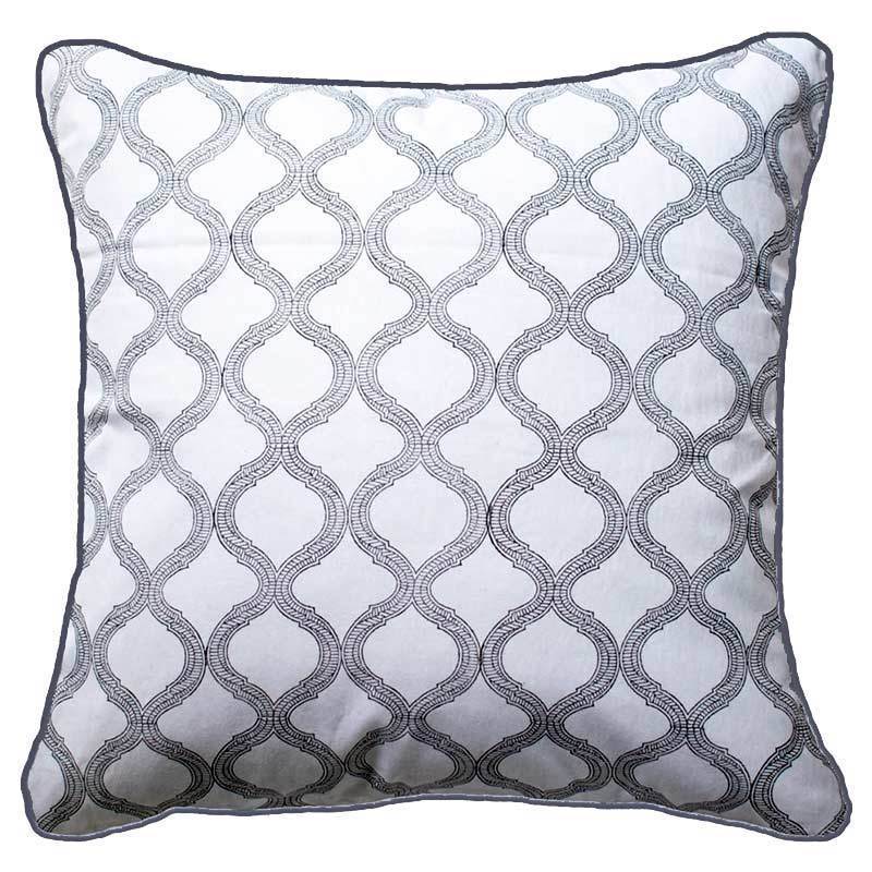 Lace Screen Black Lounge Cushion 55 x 55cm-abc