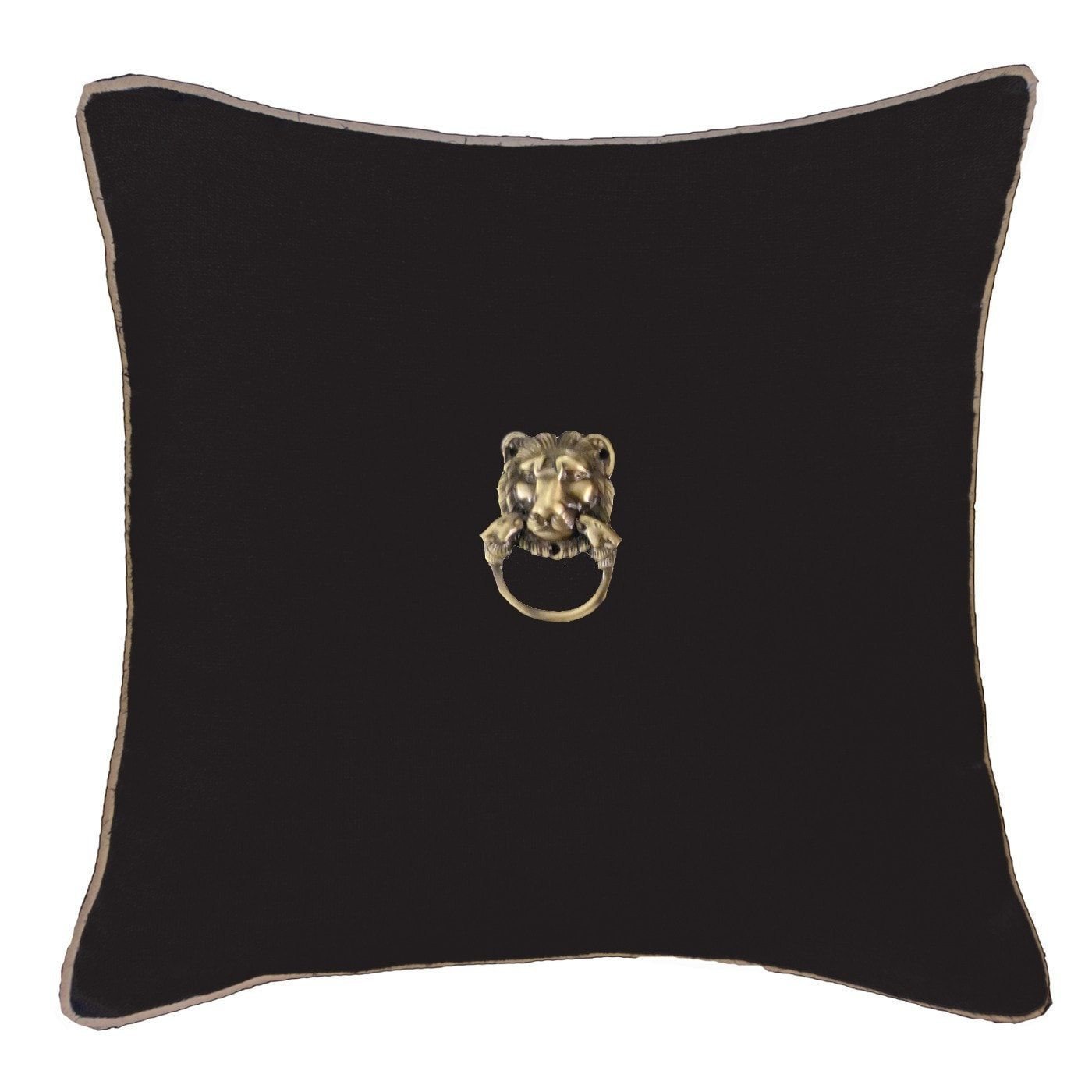 Lion Black Lounge Cushion 55 x 55 cm-abc
