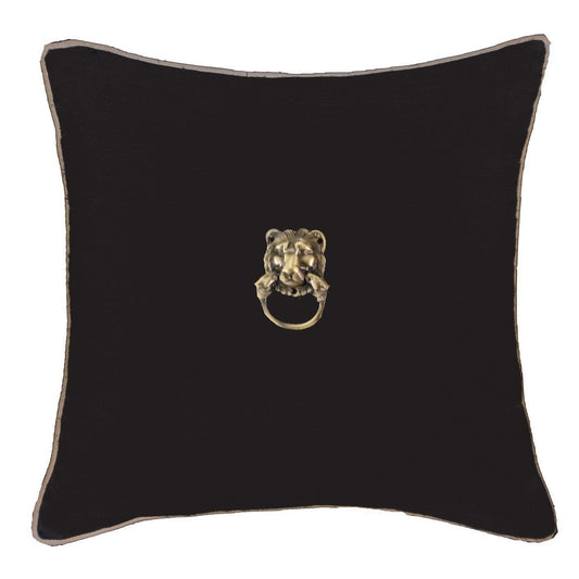 Lion Black Lounge Cushion 55 x 55 cm-abc