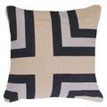 Outdoor Regent Cross Black Lounge Cushion 55 x 55cm-abc