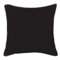 Piped Linen Black Lounge Cushion 55 x 55 cm-abc